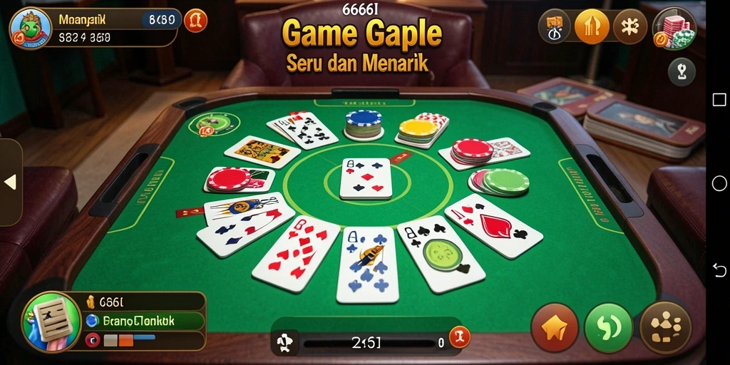 Tampilan gameplay seru Gaple di 666I.