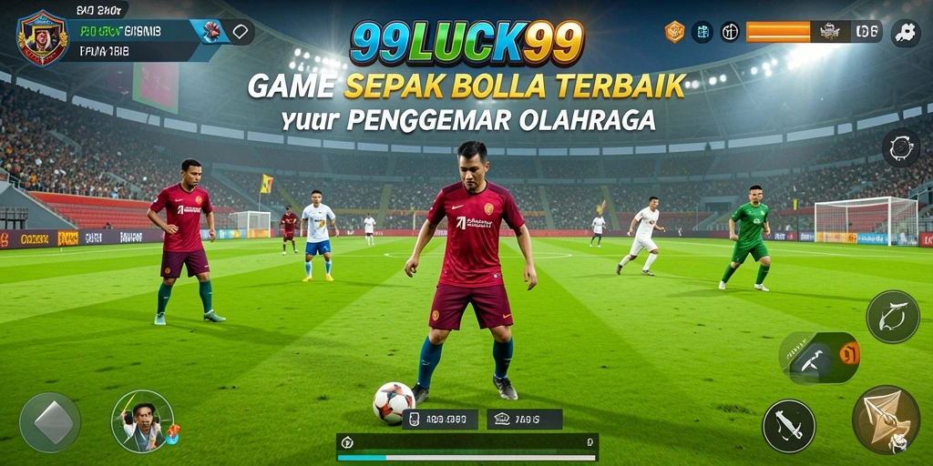 Tampilan gameplay menegangkan dari 99LUCK99 di lapangan sepak bola.