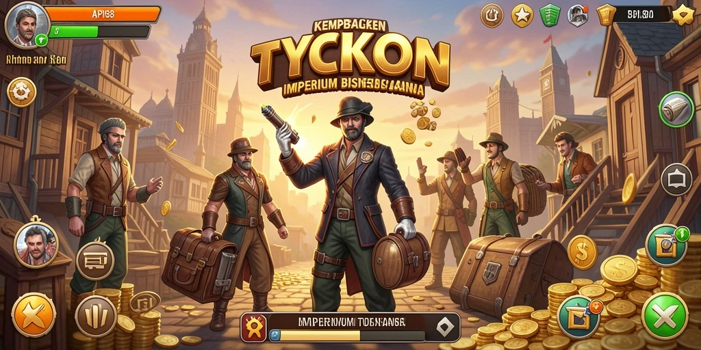Screenshot gameplay API88 menunjukkan manajemen bisnis yang dinamis.