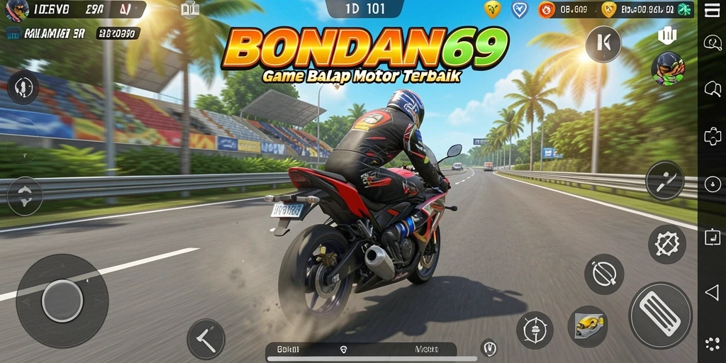 Tampak menariknya gameplay dalam BONDAN69 saat balapan motor.