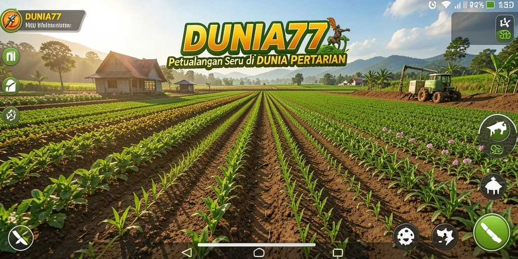 Gameplay seru DUNIA77 dengan aktivitas bertani yang menarik.