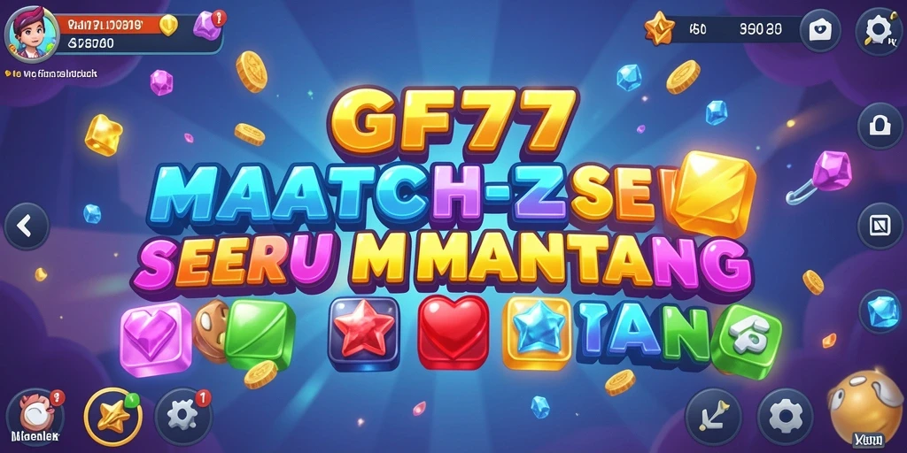 Screenshot utama menunjukkan gameplay seru GF777 dengan kombinasi warna cerah.