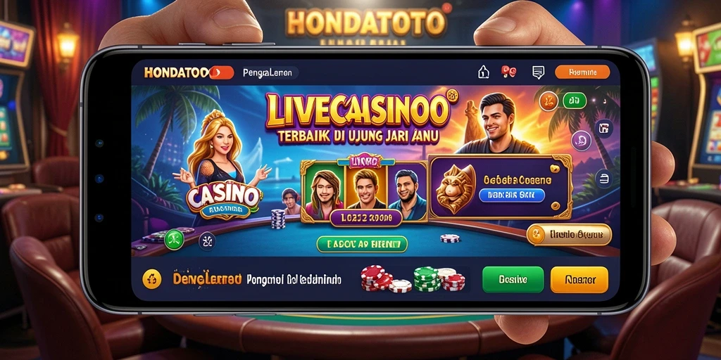 Tampilan gameplay Live Casino yang menarik dan interaktif dari HONDATOTO.