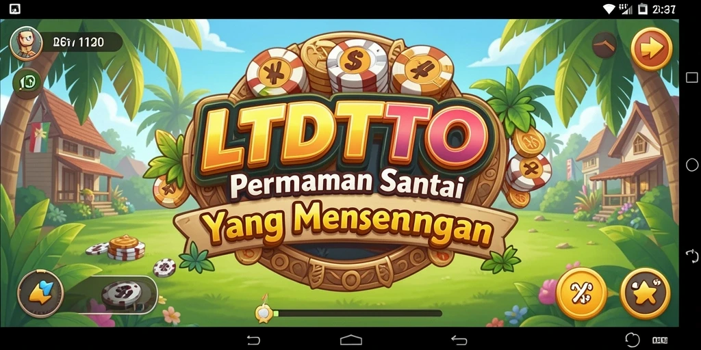 Screenshot utama LTDTOTO menampilkan gameplay yang penuh warna dan karakter lucu.