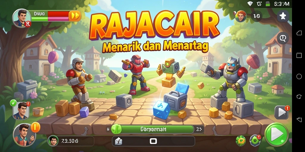 Screenshot utama RAJACAIR yang menampilkan gameplay Puzzle yang seru dan menantang.