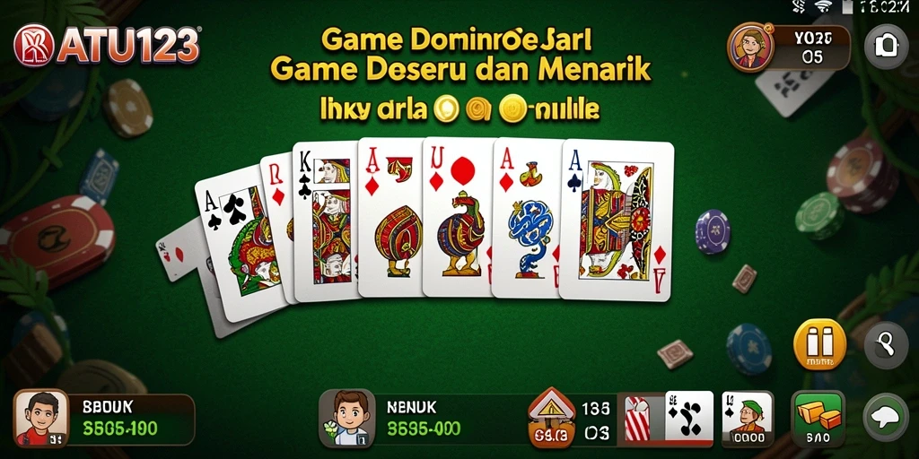 Screenshot dari gameplay seru RATU123 dalam permainan Domino.