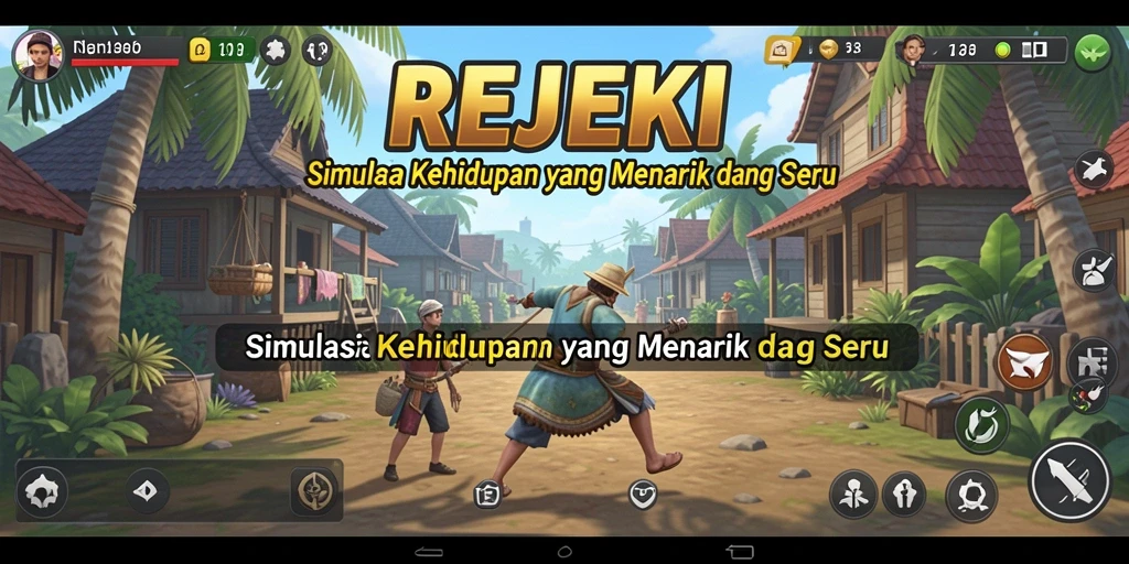 Tampilan gameplay menarik dari REJEKI yang penuh interaksi.