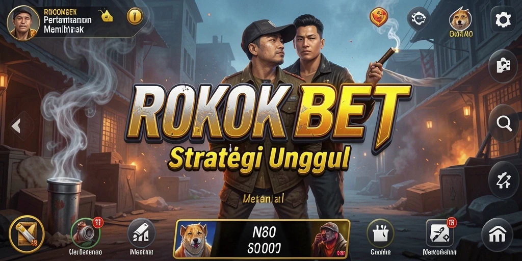 Tampilan taktis dalam permainan Tower Defense ROKOKBET dengan berbagai tower.