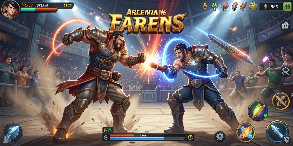 Tangkapan layar gameplay RR789 menampilkan aksi pertarungan yang mendebarkan.