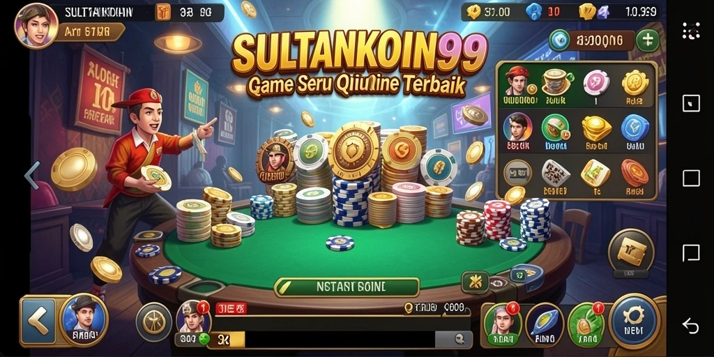 Screenshot gameplay SULTANKOIN99 yang menggambarkan momen seru permainan QiuQiu.
