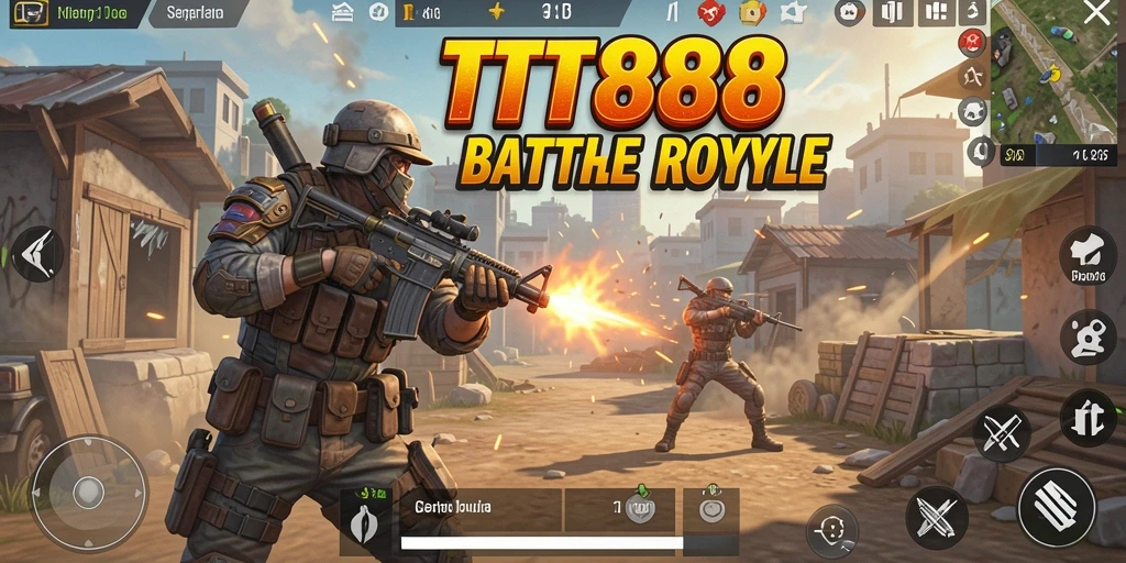 Gameplay seru dan menegangkan dalam TTT888 Battle Royale.