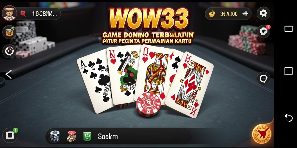 Tampilan gameplay seru pada aplikasi WOW33 di kategori Domino.
